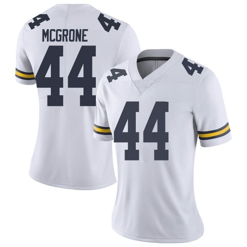 Cameron McGrone Michigan Wolverines Women's NCAA #44 White Limited Brand Jordan College Stitched Football Jersey WOJ3354HB